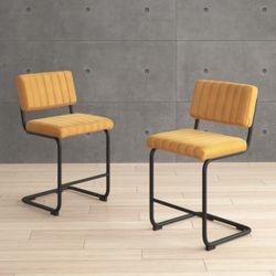 Modern 2 Velvet Counter Stools