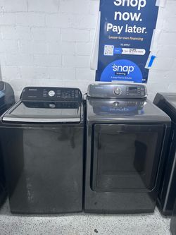 SAMSUNG WASHER AND. DRYER. SET.