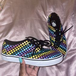 Colorful Checkerboard Vans 