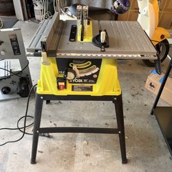 RYOBI 10-inch 15 amp Table Saw with Steel Stand