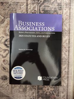 Bainbridge Business Associations: 2025 Statutes & Rules Stephen M. Bainbridge