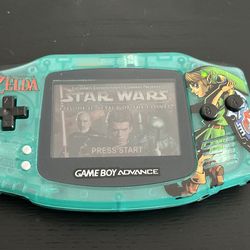 Nintendo Gameboy Advance Zelda clear Aqua edition