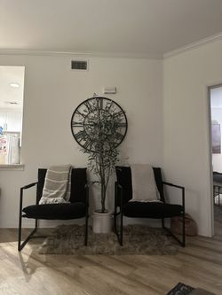 Black Lounge Chairs (set of 2)