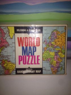 Vintage world map puzzle