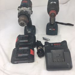 Bosch  Drill GSB18V-755C 1/2” Hammer Drill GDX 18V-1800C Brushless Impact Combo Tool Kit