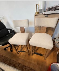 Set of 2 Cream Bar Stooks