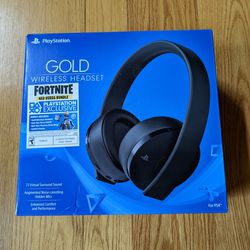 PS4 Gold Wireless Headset - NEW