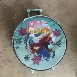 Frozen Elsa & Anna Round Rolling Luggage 