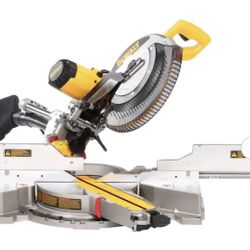 DEWALT 15 Amp Corded 12 in. Double Bevel Sliding Compound Miter Saw with XPS technology, Blade Wrench and Material Clamp
