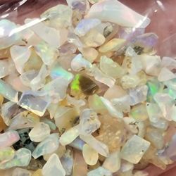 20pcs Natural Ethiopian Fire Opal Rough Untreated Crystal Chips 4mm - 5mm