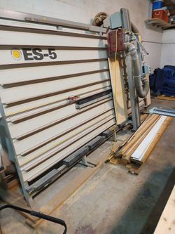 Vertical panel and table saw and double bag collector