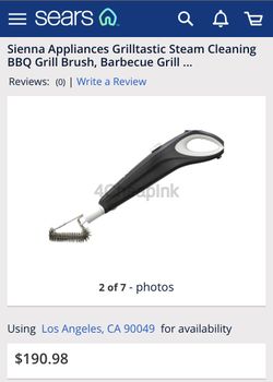 Sienna Appliances Grilltastic Steam Cleaning BBQ Grill Brush, Barbecue Grill