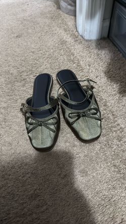 Olive ballet flats