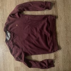 Dark Red Polo Sweater