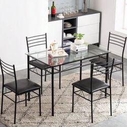 Glass Dining Table And Chairs