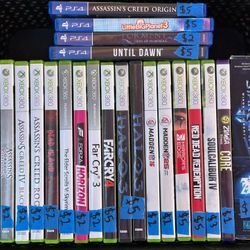 Xbox 360 & PS4 Video Games, Message For Individual Or Bundle Pricing