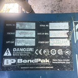 BENDPAK Portable Hydraulic 6000lb Lift6000