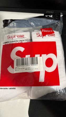 4 Pairs Supreme x Hanes Cushion Crew Socks 4-Pack