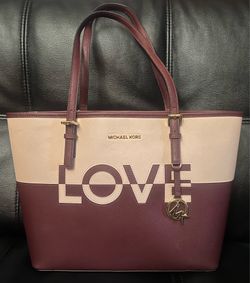 Michael Kors Jet Set Travel "Love" Tote older, limited-edition release