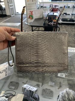 Neiman Marcus Silver Wristlet Wallet