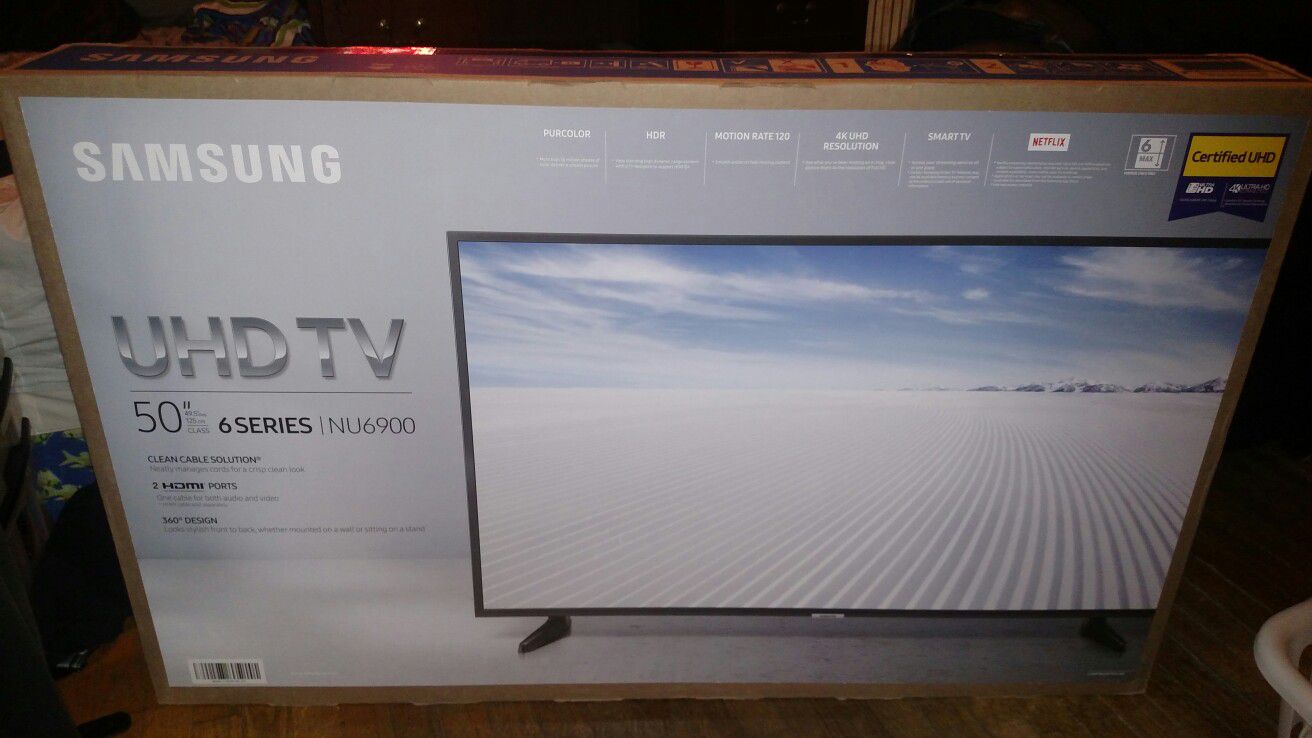 New 50" Samsung 6 series UHD TV