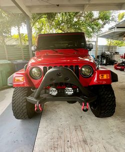 Red Jeep tj 02 clean title