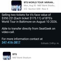 BTS TICKET 