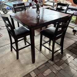 Wooden Table 4 Chairs