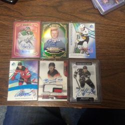 Hockey Autos, Patch Autos, Number Colored, Memorabilia Lot Of Hockey