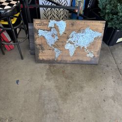 Wood Atlas Wall Art