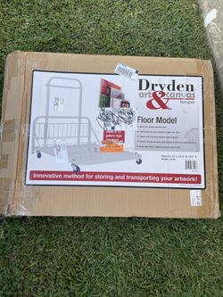 Dryden Art Canvas Keeper Mobile Large Storage Cart Casters Handle 33x25.5x30.5"