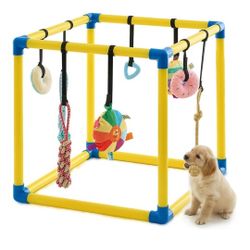 Puppy Play Gym with 6 Hanging Toys, 16.5 Inch