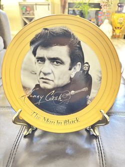 Johnny Cash “The Man in Black Collector Display Plate