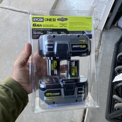 Ryobi Lithium HP 6ah 18v Battery 2pk