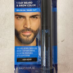 JUST FOR MEN 1-Day BEARD & BROW Temporary COLOR for Beard & Eyebrows DARK BROWN