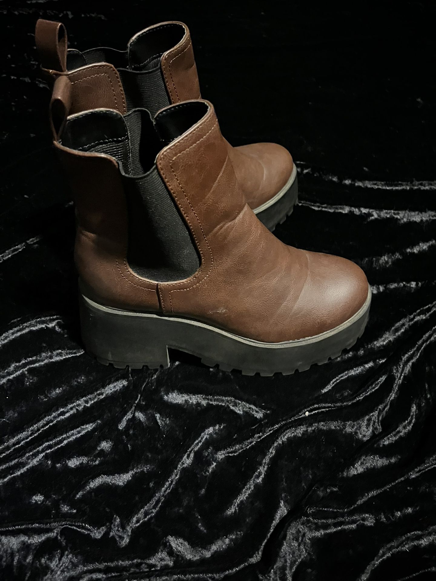 Brown Platform Boots