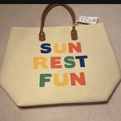 NWT GOOD VIBES Beach Bag/Tote