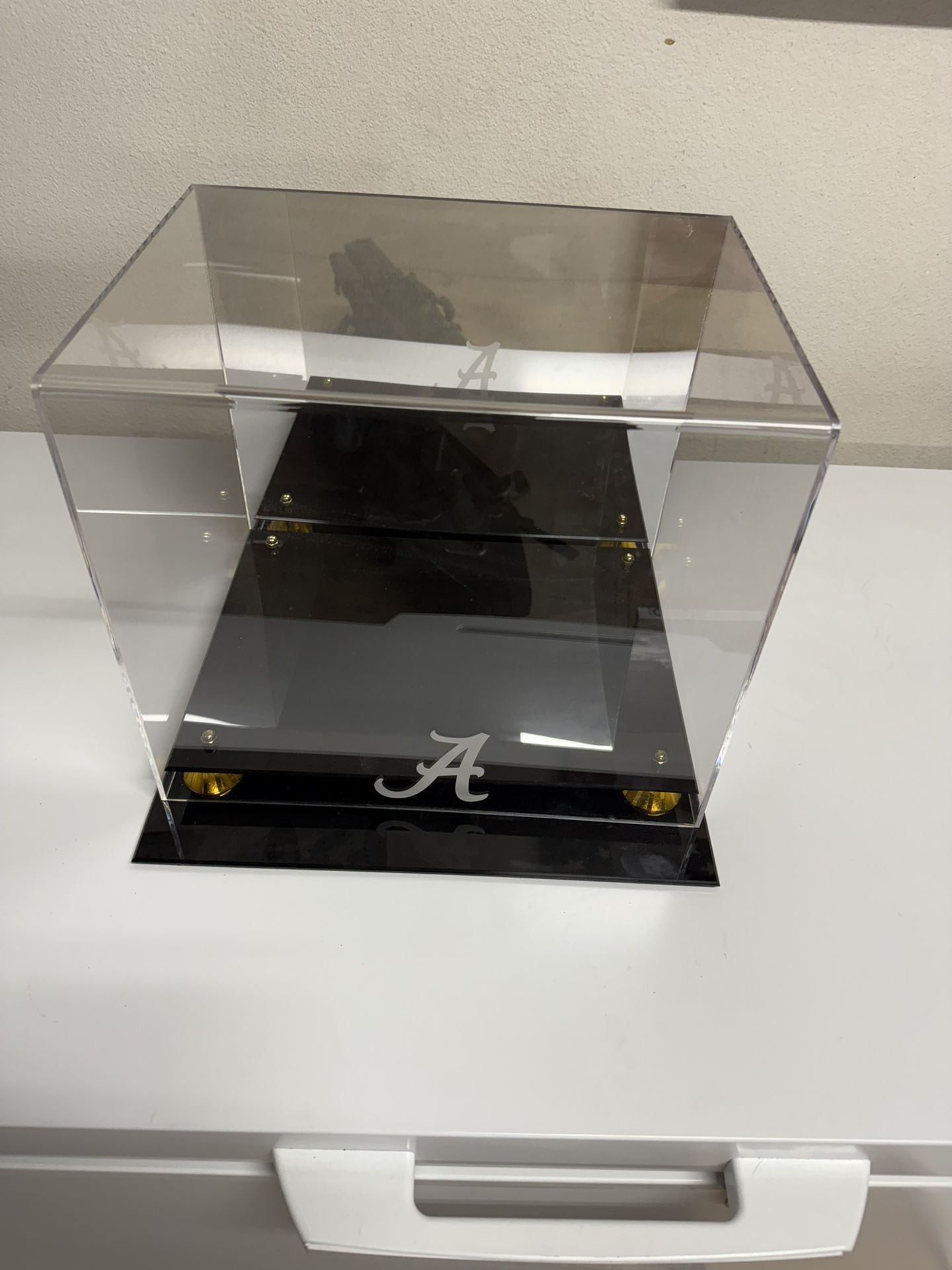 Alabama Crimson Tide Golden Classic Helmet Display Case with Mirror Back