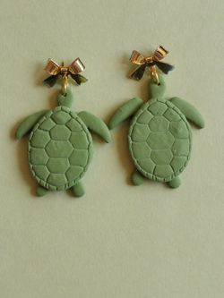 Turtle Handmade Polymer Clay Earrings