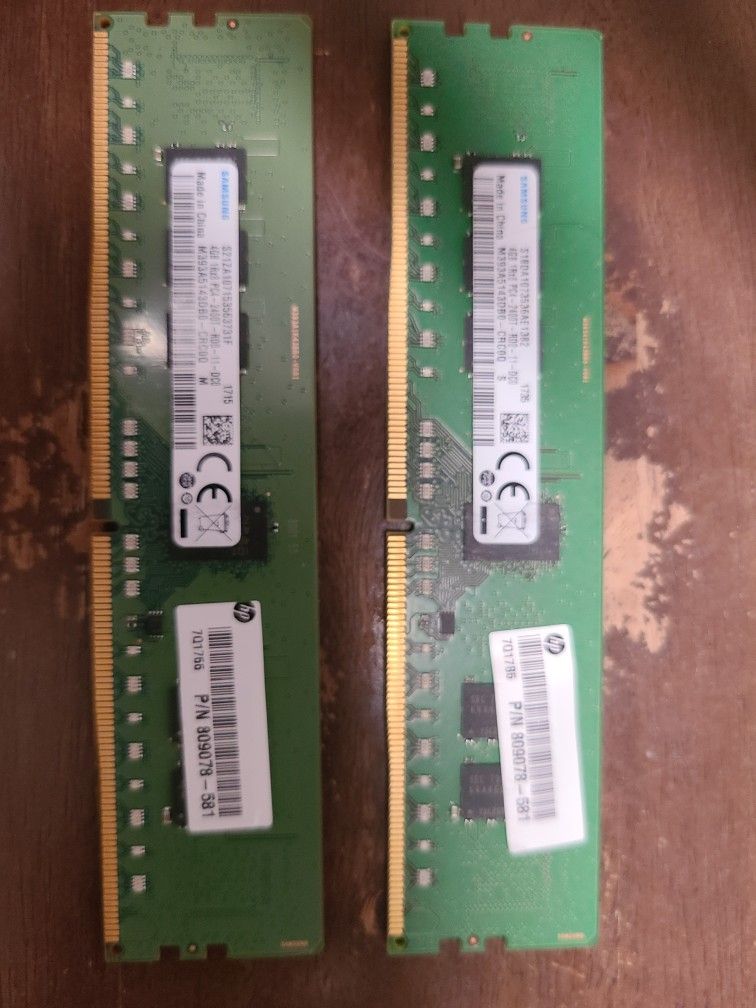 2 X 4gb Samsung Desktop Computer Memory Total 8gb