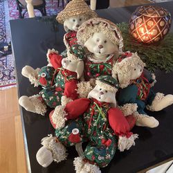 Christmas Decor  Of Christmas Rabbit Family 