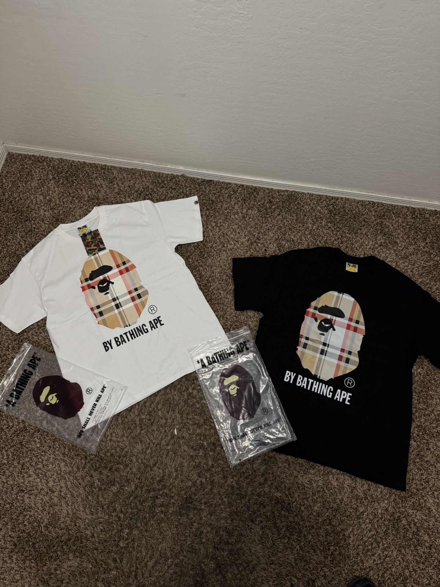 Burberry Bape shirts