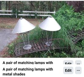 A pair of matching lamps