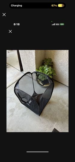 Black Folding Laundry Basket 