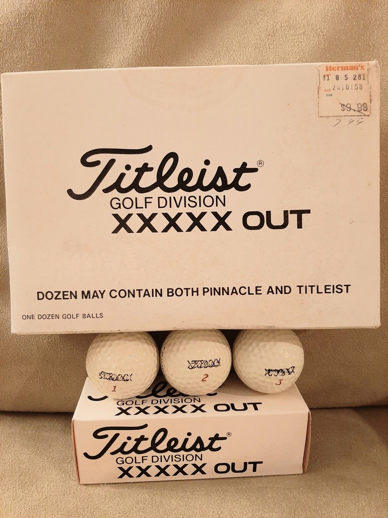 Vintage Titleist XXXXX OUT Golf Division Golf Balls-1 Dozen