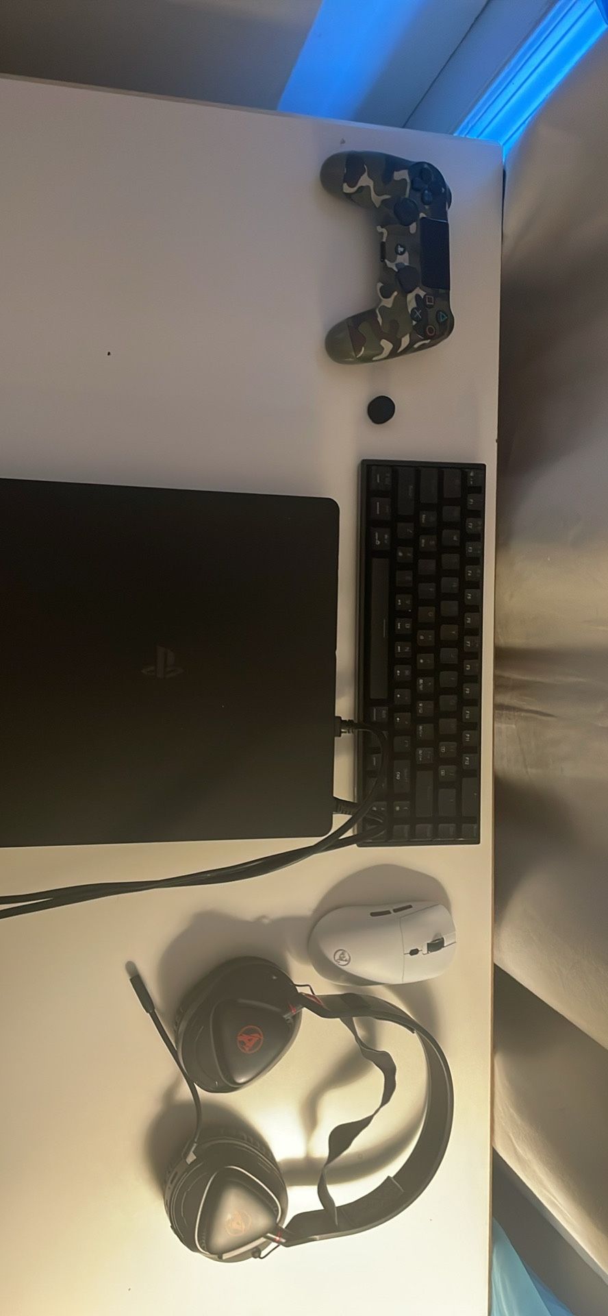 PS4 With controller, headset, mouse, and keyboard