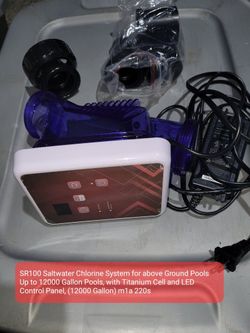SR100 Saltwater Chlorine System for above Ground Pools Up to 12000 Gal &K-Y