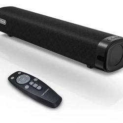TOPVISION Sound Bar for TV, 50W Bluetooth 5.4 Soundbar with Subwoofer, 3D Surround Sound System with Optical/AUX/RCA/USB