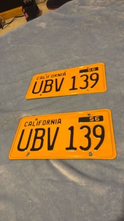 1956  license plates