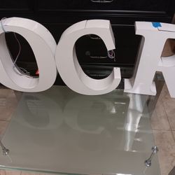 White Metal Letters 